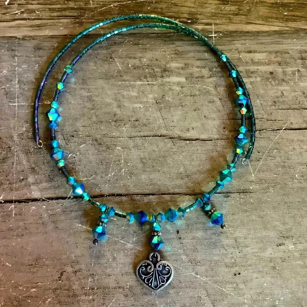 Handmade unique 925 pendant choker necklace